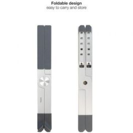 TooQ TQLRS0036-AL Soporte Elevador Plegable de Aluminio para Portátiles hasta 17.3" Color Plata