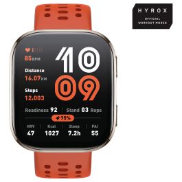 Amazfit W2435EU5N Reloj Inteligente 5 cm (1.97") AMOLED 390 x 450 Pixeles GPS Plata Rojo Precio: 91.50000035. SKU: B1CNL6TLLS