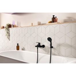 Grohe 322782432 Mezclador monomando de baño/ducha Start Negro mate Montaje en pared visto con Desviador automático