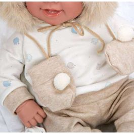 Muñecas Arias Muñeca Elegance Zoe con Manoplas (Muñeco de Peso) Cuerpo Blando 45 cm