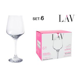 Lav Set 6 Copas Vino/Agua 400 cc Colección Lal (4 Cajas)