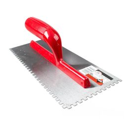 Rubi R25903 Peine de acero 28cm 6x6mm para mortero cola, mango plástico abierto, aplicación solar y alicatar