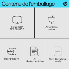 HP Monitor E27k G5 IPS UHD 3840x2160 DP/HDMI/USB-C 350cd