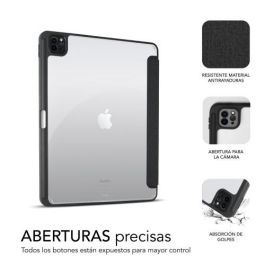 SUBBLIM Funda Clear Shock Case para iPad Pro 11" (2020/2021/2022) y iPad Air 4/5 Gen - Protección Reforzada con Atril