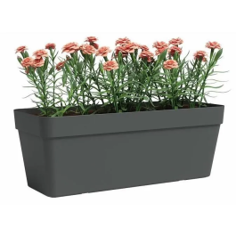 Artevasi Jardinera de Plástico Rectangular Antracita L49,9 x P20 x H18,1cm
