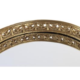 DKD Home Decor Bandeja Neoclasico Dorado Plateado Resina Espejo 38.5 x 8 x 38.5 cm (2 Unidades)