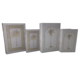 DKD Home Decor Caja Libro Glam PU MDF Blanco Dorado 21x7x30 cm Set de 2 unidades Precio: 26.79000016. SKU: B12675V3DK