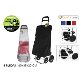 Confortime Carro Compra 4-R 60 x 38 x 20 cm (4 Unidades)