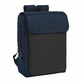 Safta Mochila Business con Solapa para Portátil 13,3'' con USB Azul Oscuro 29x39x12cm