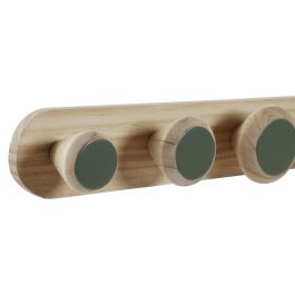 DKD Home Decor Perchero Pared Tropical 2 Unidades Verde Menta Verde Oscuro 48 x 6 x 7.5 cm