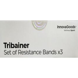 Set de Bandas de Resistencia con Accesorios y Guía de Ejercicios Tribainer InnovaGoods 3 Unidades Set de Bandas de Resistencia con Accesorios y Guía de Ejercicios Tribainer InnovaGoods 3 Unidades