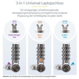 Videocámara de Vigilancia Startech UNIVKA25-LAPTOP-LOCK