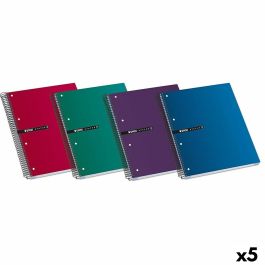 Cuaderno ENRI Multicolor A4 160 Hojas (5 Unidades)