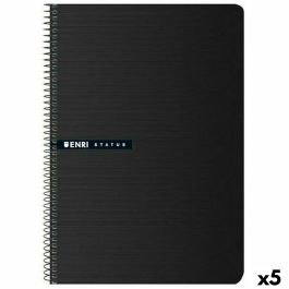 Cuaderno ENRI Status 100 Hojas A4 Negro (5 Unidades)