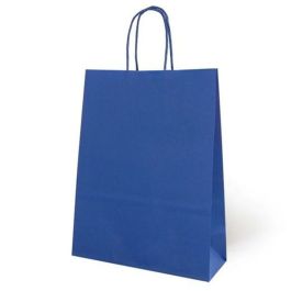 Bolsa de Papel Fama Azul oscuro Con asas 125 g/m² 15 x 8 x 21 cm (25 Unidades)