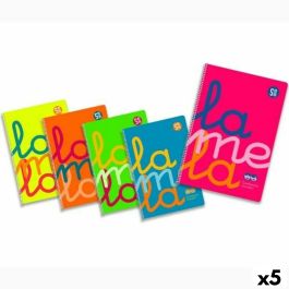Set de Cuadernos Lamela Multicolor Cuarto 80 Hojas (5 Unidades)