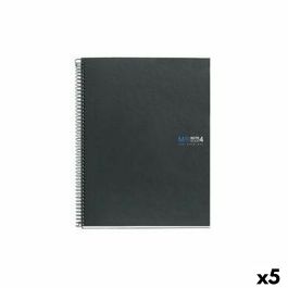 Miquelrius cuaderno espiral 160h a5+ 70 gr 5x5mm 2 taladros microperforado 4 bandas color t/extraduras grafito