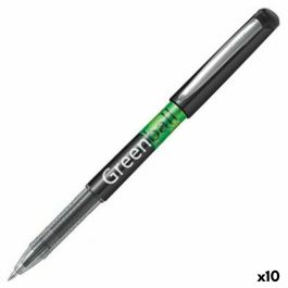 Boligrafo de tinta líquida Pilot Green-Ball Negro 0,35 mm (10 Unidades)