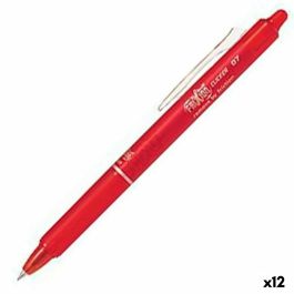 Boligrafo de tinta líquida Pilot Frixion Clicker Rojo 0,4 mm (12 Unidades)