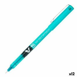 Boligrafo de tinta líquida Pilot V-5 Hi-Tecpoint Azul claro 0,3 mm (12 Unidades)