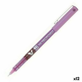 Boligrafo de tinta líquida Pilot V-5 Hi-Tecpoint Violeta 0,3 mm (12 Unidades)