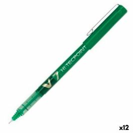 Boligrafo de tinta líquida Pilot V-7 Hi-Tecpoint Verde 0,5 mm (12 Unidades)