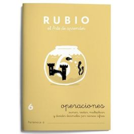 Cuaderno de matemáticas Rubio Nº 6 A5 Español 20 Hojas (10 Unidades)