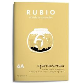 Cuaderno de matemáticas Rubio Nº 6A A5 Español 20 Hojas (10 Unidades)