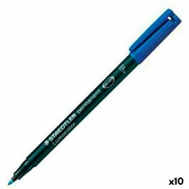 Rotulador Staedtler Lumocolor Retroproyeccion Punta De Fibrapermanente 318-3 Azul Punta Fina Redonda 0.6 mm 10 unidades Precio: 16.564900605. SKU: S8422871