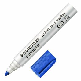 Rotulador Staedtler Lumocolor 351 Para Pizarra Blanca Punta Redonda 2 mm Recargable Color Azul 10 unidades