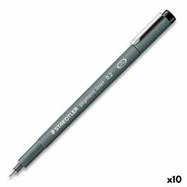 Rotulador Staedtler Calibrado Micrometrico 308 Negro 0,2 mm Resistente Al Agua 10 unidades