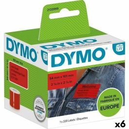 Etiquetas para Impresora Dymo Label Writer Rojo 220 Piezas 54 x 7 mm (6 Unidades)