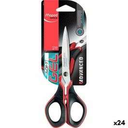 Tijeras Maped Advanced Soft Gel Rojo Negro Acero Inoxidable 17 cm (24 Unidades) Tijeras Maped Advanced Soft Gel Rojo Negro Acero Inoxidable 17 cm (24 Unidades)