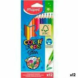 Lápices de colores Maped Color' Peps Star Multicolor 12 Piezas (12 Unidades)