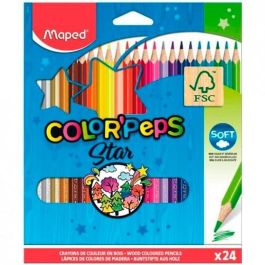 Lápices de colores Maped Color' Peps Star Multicolor 24 Piezas (12 Unidades)