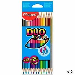 Lápices de colores Maped Duo Color' Peps Multicolor 12 Piezas Doble punta (12 Unidades)