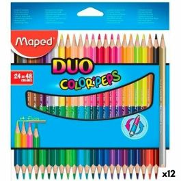 Lápices de colores Maped Duo Color' Peps Multicolor 24 Piezas Doble punta (12 Unidades)