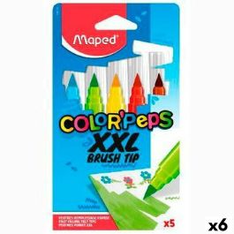 Rotuladores Maped Color' Peps Jumbo XXL Multicolor 5 Piezas (6 Piezas)