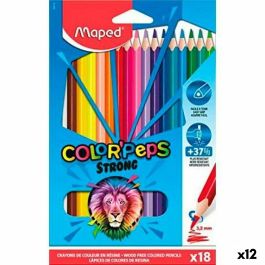 Lápices de colores Maped Color' Peps Strong Multicolor 18 Piezas (12 Unidades) Precio: 28.9500002. SKU: S8424959
