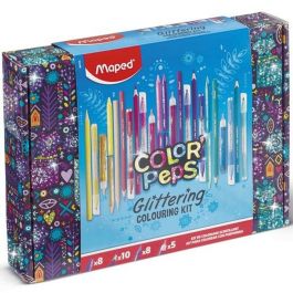 Set de pintura Maped Color Peps Glittering Multicolor (4 Unidades)