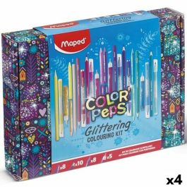 Set de pintura Maped Color Peps Glittering Multicolor (4 Unidades)