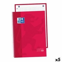 Cuaderno Oxford Europeanbook 1 Rojo A5 80 Hojas (5 Unidades)