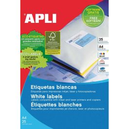 Etiquetas para Impresora Apli Blanco 25 Hojas 63,5 x 38,1 mm