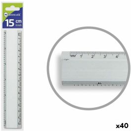 Regla Bismark Plateado Aluminio 15 cm (40 unidades)