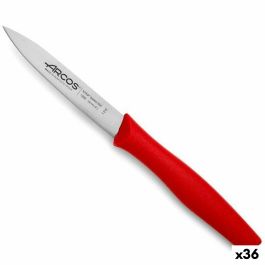 Cuchillo Mondador Arcos Rojo Acero Inoxidable Polipropileno 10 cm (36 Unidades)