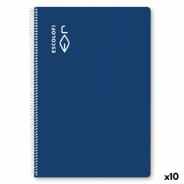 Cuaderno ESCOLOFI Azul Din A4 50 Hojas (10 Unidades)
