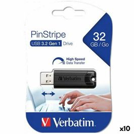 Memoria USB Verbatim Pinstripe Negro 32 GB Precio: 63.9500004. SKU: B18BX3P7VZ