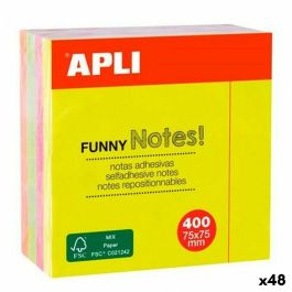 Notas Adhesivas Apli Funny Multicolor 75 x 75 mm (48 Unidades)