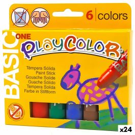 Témperas sólidas Playcolor Basic One Multicolor (24 Unidades)
