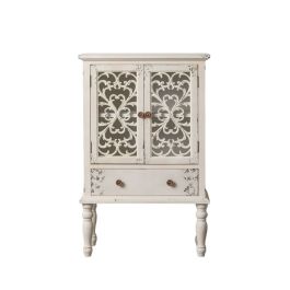 Armario SHABBY CHIC 71 x 40 x 111 cm Blanco Madera de abeto Madera MDF Armario SHABBY CHIC 71 x 40 x 111 cm Blanco Madera de abeto Madera MDF